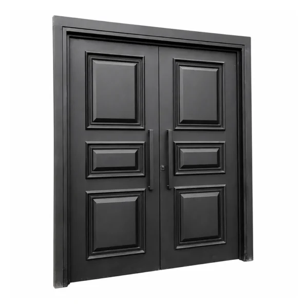 Puerta dos hojas triple Tablero Acero reforzada